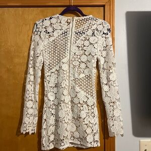 Selfie Leslie White Lace Dress